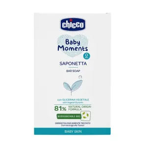 CHICCO - Mýdlo na ruce tuhé s rostlinným glycerínem Baby Moments 81 % přírodních složek 100 g