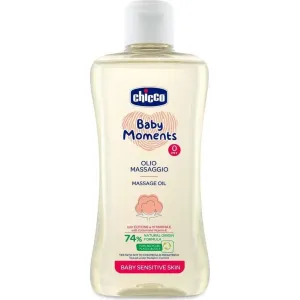 CHICCO - Olej masážní s bavlnou a vitamínem E Baby Moments Sensitive 74 % přírodních složek  200 ml