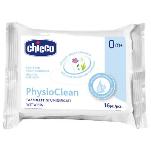 CHICCO - Ubrousky vlhčené Physioclean na čištění nosánku 16 ks 0m+