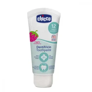 CHICCO zubní pasta bez fluoru s příchutí jahoda 12m+, 50 ml