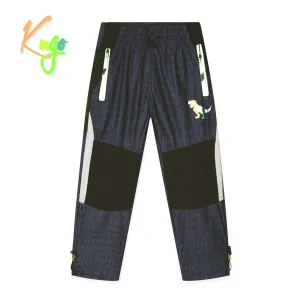 Chlapecké zateplené outdoorové kalhoty - KUGO C7770, šedá/ tyrkysové zipy Barva: Šedá, Velikost: 104