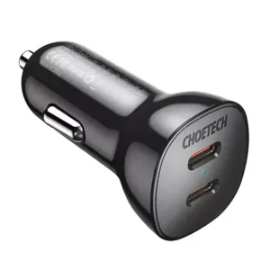 ChoeTech Dual USB-C Ports PD 2x 20W (total 40W) Car Charger Black