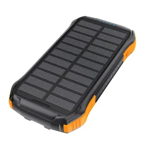 Choetech B658 solární powerbanka 2x USB 10000mAh Qi 5W (černá a oranžová)