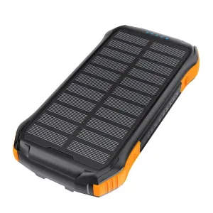 Choetech B659 solární powerbanka s indukčním nabíjením 2x USB 10000mAh Qi 5W (černá a oranžová)