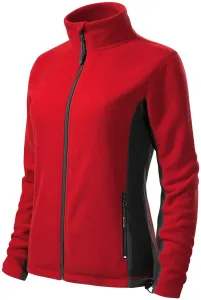 Dámská fleecová bunda kontrastní, červená #3489098