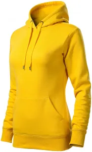 Dámská mikina bez zipu s kapucí, žlutá #3489430
