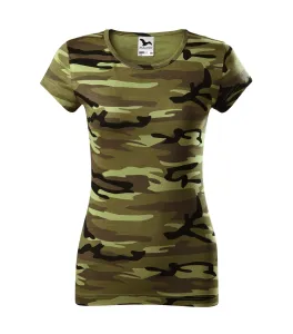 MALFINI Dámské tričko Camo Pure - Maskáčová zelená | L