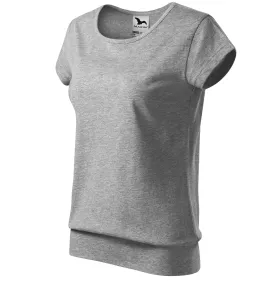 MALFINI Dámské tričko City - Tmavě šedý melír | S
