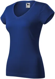 Dámské tričko s V-výstřihem zúžené, kráľovská modrá #584046