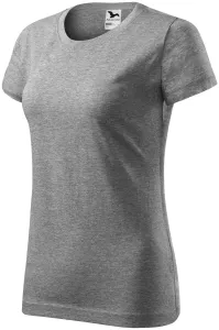 MALFINI Dámské tričko Basic - Tmavě šedý melír | XXL