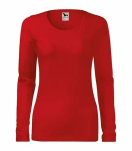 MALFINI Dámské tričko s dlouhým rukávem Slim - Červená | L