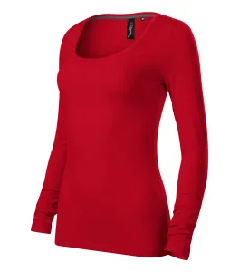 MALFINI Dámské tričko s dlouhým rukávem Brave - Jasně červená | XS