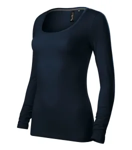 MALFINI Dámské tričko s dlouhým rukávem Brave - Námořní modrá | XL