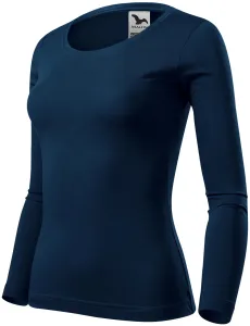 MALFINI Dámské tričko s dlouhým rukávem Fit-T Long Sleeve - Námořní modrá | M
