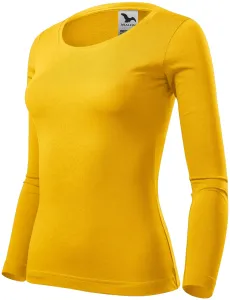 MALFINI Dámské tričko s dlouhým rukávem Fit-T Long Sleeve - Žlutá | XS