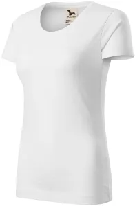 Dámské triko, strukturovaná organická bavlna, bílá, XL