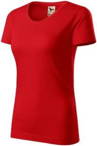 Dámské triko, strukturovaná organická bavlna, červená #585627