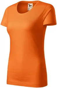 Dámské triko, strukturovaná organická bavlna, oranžová, 2XL