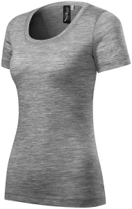 Malfini Merino Rise dámské krátké tričko, tmavě šedý melír - L
