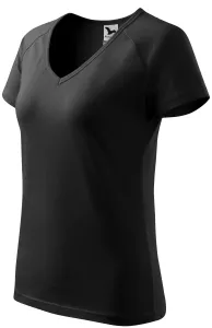 Dámské triko zúženě, raglánový rukáv, černá #578532