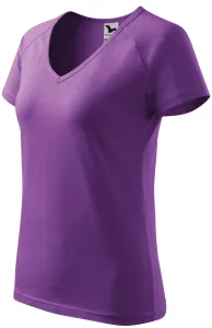 Dámské triko zúženě, raglánový rukáv, fialová, XS