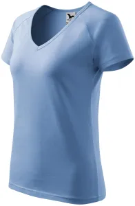 Dámské triko zúženě, raglánový rukáv, nebeská modrá #578571