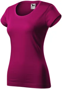 Dámské triko zúžené s kulatým výstřihem, fuchsia red, L