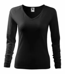 MALFINI Dámské tričko s dlouhým rukávem Elegance - Černá | XXL
