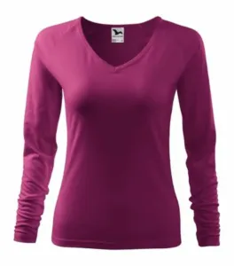 MALFINI Dámské tričko s dlouhým rukávem Elegance - Fuchsiová | XL