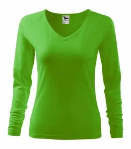 MALFINI Dámské tričko s dlouhým rukávem Elegance - Apple green | L