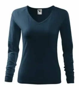 MALFINI Dámské tričko s dlouhým rukávem Elegance - Námořní modrá | XXL