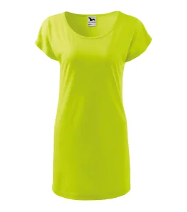 MALFINI LOVE Dámské triko/šaty žlutozelená L