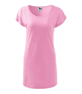 MALFINI LOVE Dámské triko/šaty světle růžová XL