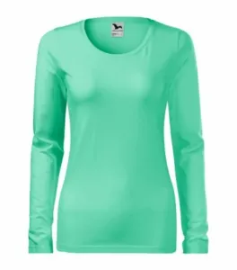 MALFINI Dámské tričko s dlouhým rukávem Slim - Mátová | XL