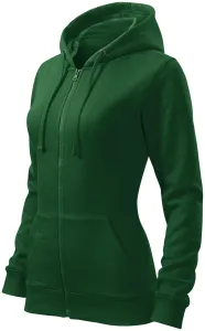 MALFINI Dámská mikina Trendy Zipper - Lahvově zelená | XXL