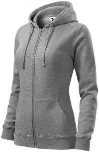 MALFINI Dámská mikina Trendy Zipper - Tmavě šedý melír | L