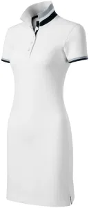 Dámské šaty s límcem nahoru, bílá #3488544