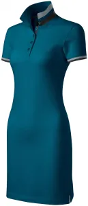 Dámské šaty s límcem nahoru, petrol blue #3488570