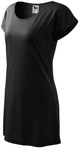 Dámské splývavé tričko/šaty, černá #3483995