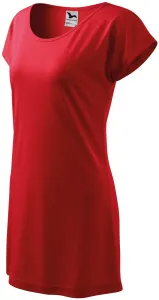 Dámské splývavé tričko/šaty, červená #3484001