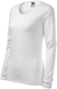 Dámské triko přiléhavé s dlouhým rukávem, bílá #3484219