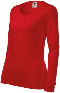Dámské triko přiléhavé s dlouhým rukávem, červená #3484241