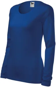 Dámské triko přiléhavé s dlouhým rukávem, kráľovská modrá #3484284