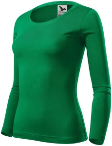 MALFINI Dámské tričko s dlouhým rukávem Fit-T Long Sleeve - Středně zelená | L