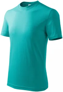 Dětské tričko jednoduché, smaragdovozelená, 134cm / 8let