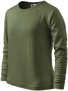 MALFINI Dětské tričko s dlouhým rukávem Long Sleeve - Khaki | 146 cm (10 let)