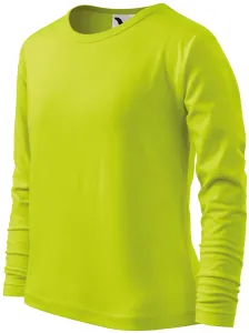 MALFINI Dětské tričko s dlouhým rukávem Long Sleeve - Limetková | 110 cm (4 roky)
