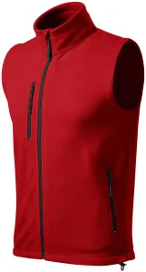 Fleecová vesta kontrastní, červená