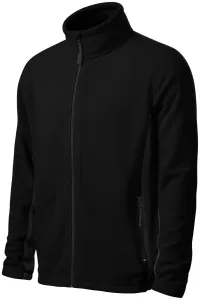 Pánská fleecová bunda kontrastní, černá #3489035