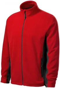 Pánská fleecová bunda kontrastní, červená #3489043